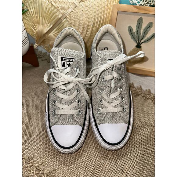 Women’s size 5 Grey White Converse All Star Sneakers GUC - Picture 1 of 10